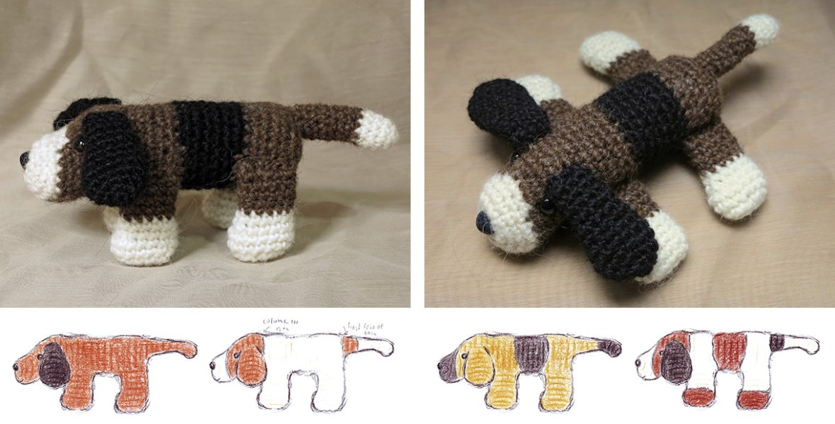 patroon gehaakte hond, crochet dog pattern