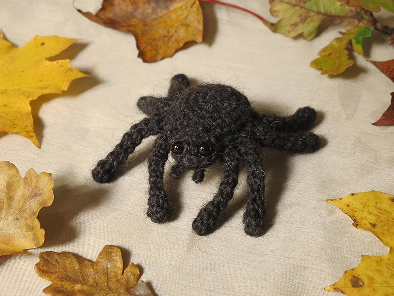 gehaakte spin, amigurumi spider, crochet spider