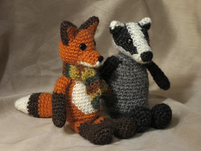 badger crochet, fox crochet