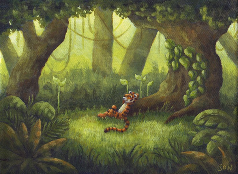 Son's Popkes artwork, illustration.