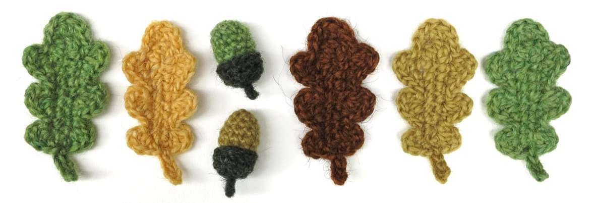crochet oak leaves