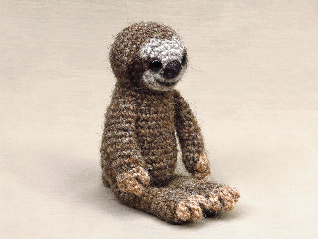 realistic amigurumi sloth