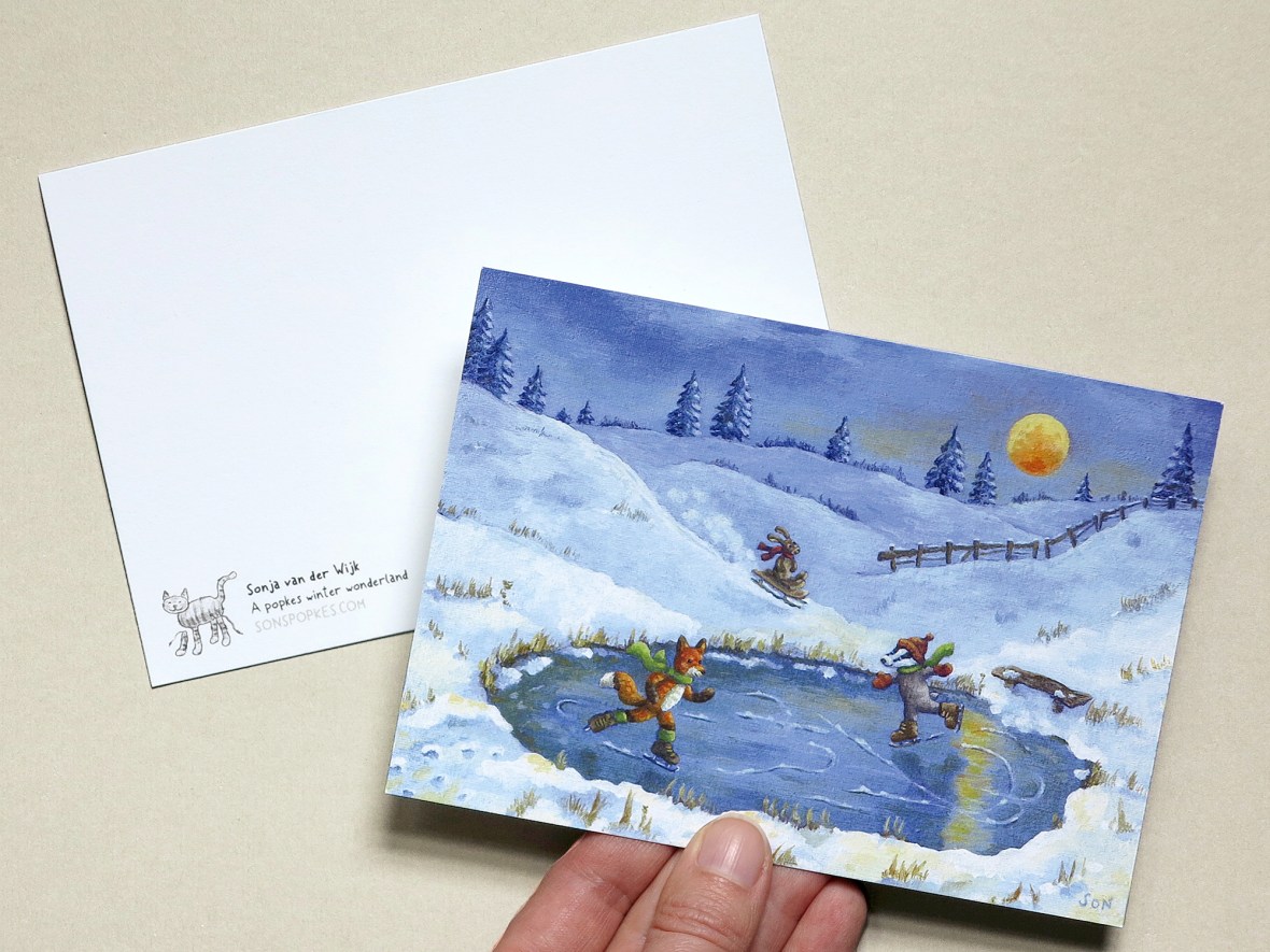 Painted Christmas card